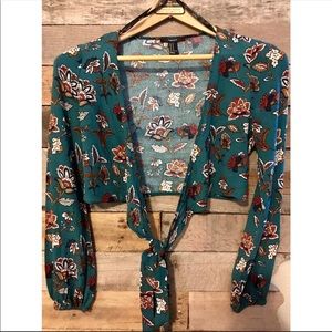 Floral Wrap Crop Top 🌻